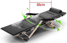 LMDH Sdraio Imbottito gravità Zero Lounge Chair Patio Pieghevole, Pausa Pranzo Esterna Portatile Singolo Siesta Bed Teslin 3D Cotone