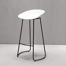 YS Sgabello da Bar Anteriore in Ferro Battuto Creativo Semplice Moda per il Tempo Libero,Bianca,70 cm