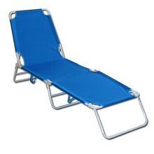 WEBMARKETPOINT Lettino da Spiaggia brandina Prendisole da Giardino in Ferro Blu