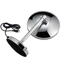 Specchi per trucco da tavolo a LED, specchio da 8 pollici cromato con luci Specchio illuminato ingranditore cosmetico regolabile in ottone con spina,7X