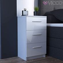 Vicco comodino cassettiera 66 cm armadietto camera da letto Bianco
