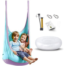 Happypie - Amaca da appendere a forma di rana per interni ed esterni, per bambini e adulti, 100% cotone, colore: Blu