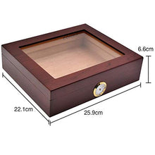 YUMO Humidor Prandium con Digital igrometro in High Gloss per ca,Nero