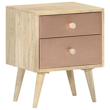 vidaXL Legno Massello di Mango Comodino Tavolino da Notte Armadietto per Letto Mobiletto per Camera da Letto Arredamento 40x35x50 cm