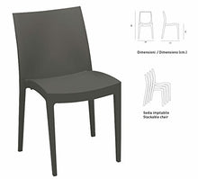 Sedia Venice grigio perla per interni esterni bar ristoranti (conf. 6 pz)