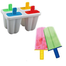 SaySure - DIY Ice Cream Frozen 4Pcs Popsicle Maker Mold Icepop Block Icy Pole Lolly Set