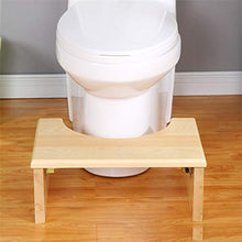 Sgabello per WC in legno massiccio, antiscivolo, multifunzionale, con poggiapiedi per WC e WC