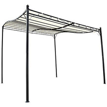 Outsunny Gazebo Pergola 3x3m da Esterno, Giardino o Terrazzo con Tenda Crema