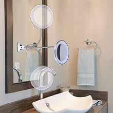 Belleashy Specchio Trucco 10X Ingrandimento Trucco Specchio Portatile Illuminato Per Il Bagno