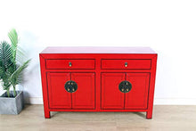 Yajutang - Comò con 4 ante e 2 cassetti, colore: Rosso