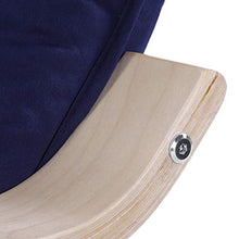 Poltrona Dondolo Sedia a Dondolo,Sedia Sdraio Imbottita Poltrona a Dondolo Poltroncina Relax con Poggia Gambe di Angolo Regolabile(blu scuro)