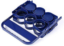 Aoark Cestello Portabottiglie, 6 Posizioni, Riciclabile, 33 x 28 x 18 cm (Blu)
