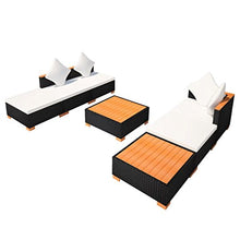 Tidyard Divani da Giardino, Set di mobili da Giardino Set 16 pz in Polirattan e WPC Nero