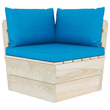 FAMIROSA Set Divani da Giardino su Pallet 6 pz con Cuscini Legno Abete-3532