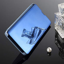 Saceebe Compatibile con Galaxy S10 plus Custodia pelle Cover a libro Specchio Mirror effect Electroplating Plating Portafoglio Flip Case Custodia in pelle Anteriore e posteriore Bumper Cover,blu