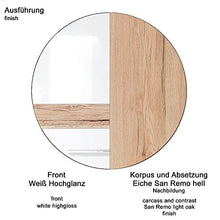 trendteam smart living Mobili, Legno, Marrone (Sanremo Chiaro)/Bianco, 60 x 56 x 34 cm