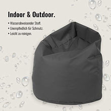 Pouf a forma di cuscino di misura XL, per interni ed esterni, in 12 colori Anthrazit