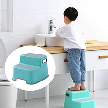 TT1 Sgabello, Sgabello da Bagno per Bagno, Sgabello per Bambini Antiscivolo a Doppio Gradino per Uso Domestico, mobili per Bambini