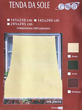 IlGruppone Tenda da Sole Tessuto Resistente per Balcone con Anelli Lavabile a Caduta - Beige - 140x250 cm