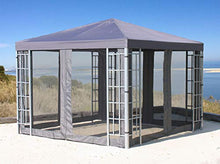 QUICK STAR 4 pannelli laterali con zanzariera 300x195cm Antracite per gazebo 3x3m