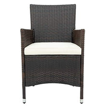 æ— Polyrattan Sitzgruppe per 6 persone,Poly Rattan Lounge Set,Stühle Stapelbare Stühle Gartentisch 7cm Dicke Sitzauflagen Gartenmöbel Sitzgarnitur Set,Braun