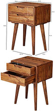 KADIMA DESIGN Comodino Sheesham comodino in legno massiccio tavolo comodino comodino