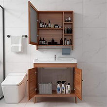 EVFIT Set di unità di vanità Pavimento in Alluminio Space Bagno Armadio per Mobile Mobile Mobile Banche da Bagno Vanity (Color : Brown, Size : 48x81x80cm)
