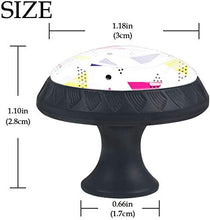 Modello di figura geometrica colorata Pomelli per Porta Set di 4 Pomelli per Mobili Manopole per Cassetti Cucina Armadio Vetro