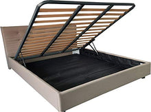 SARDAMATERASSI Letto Matrimoniale con Box Contenitore similpelle Beige + Materasso Memory 24cm +coppia guanciali memory foam