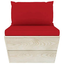FAMIROSA Set Divani da Giardino su Pallet 6 pz con Cuscini Legno Abete-3534