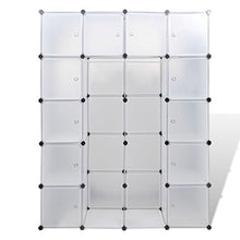Shengtaieushop modulare con 14 Scomparti Bianco Panno Armadio 37 x 146 x 180.5 cm