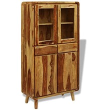 FAMIROSA Credenza in Legno di Sheesham 90x40x175 cm