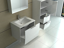 Jet-Line - Set da bagno Rorschach, colore: Bianco lucido