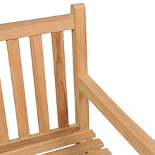 vidaXL Panca da Giardino con Cuscino Blu 175 cm in Massello di Teak