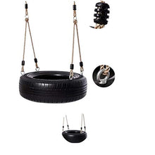 Altalena Tire Swing Children Hanging Seat, Safe E Fun To Bear Bambini All'aperto - Nero