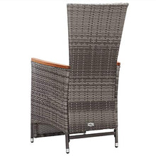FAMIROSA Set Divani da Giardino 3 pz con Cuscini in Polyrattan Grigio-9365