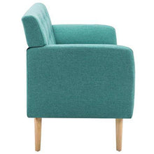 Tidyard Divano a 3 Posti in Stoffa Imbottito Moderno 172x70x82cm Verde/Grigio Chiaro - Arredi Casa