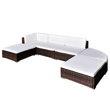 vidaXL Divano da Giardino 16 pz in Polyrattan Esterni Marrone Sofa con Cuscini