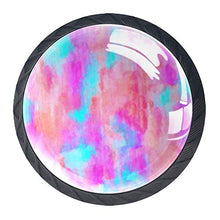 Lurnies Manopole per Armadio da Cucina Arte Blu Rosa comodini Moderni per comodini da scrivania (4 Pezzi) 3.5x2.8cm