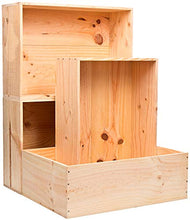 Mabouteille – Scaffale in legno formato cassa di vino – stoccaggio e decorazione (equivalenti a 12 bottiglie) – Set di 4