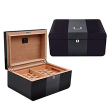 SCDZS 2-Layers Cigar Cabinet con igrometro e umidificatore Black Classic umidificatori for Club Home Page Cigar Box