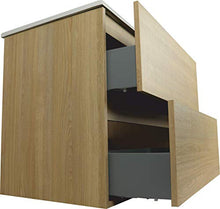 Mobile Bagno Sospeso con Lavabo in Porcellana - con 2 Cassetti - Il Mobile è MONTATO - Modello SADO (80cms, Hera)