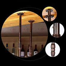 FWZJ Wine Lovers/Wine Holder Retro Ceiling-Type Wine Racks Wine Bottle Holder Wine Glass Racks Adjustable Height Rack Goblet Stemware Racks/Floating Wine Shelf/Hanging Wine Holder
