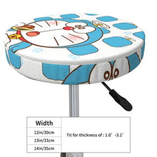 Doraemon - Coprisgabello rotondo per sedia da bar, lavabile, elastico, per sgabelli rotondi da 35,6 cm