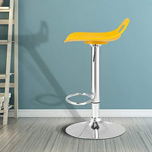 Sgabelli da Bar Set di 1 Set Nero con Schienale, sedie da Bar Regolabili in Altezza Girevole a 360 ° per Bar da Colazione, bancone, Cucina e sgabelli da Bar (Giallo)