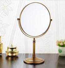 LFK retrò Desktop Rotondo Verticale bifacciale Rotante a Specchio Triplo Specchio Bagno Specchio di vanità Specchio di vanità