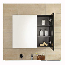 haozai Mensola da Muro O da Cassetti Scaffale Parete Design En Colore Bianco Pensile Bagno Sospeso,Specchio Contenitore Bagno,Specchio Bagno 1214