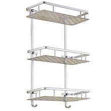 GYCS LI- Rack in Alluminio a 3 Strati per Lo Spazio del Bagno, Rack per Cosmetici/mensola angolare, Montaggio a Parete richiesto