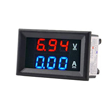 KinshopS Misuratore di voltmetro CC 100V 10A Amperometro Blu + LED Rosso Dual Digital Volt Meter Gauge