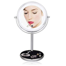 Specchio Per Trucco Led Portatile Illuminato Con Led 5X Specchio Ingranditore Specchi Da Barba Su Due Lati Specchio Touch Screen Da Appoggio Con Scatola Portaoggetti Per Soggiorno Camera Da Letto